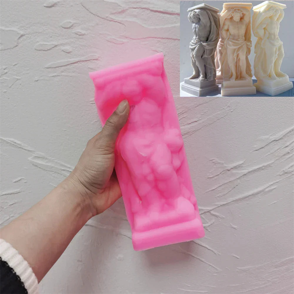 Atlant Statue Silicone Candle Mould