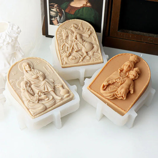 Jesus Enthronement Silicone Mould for Candle Making
