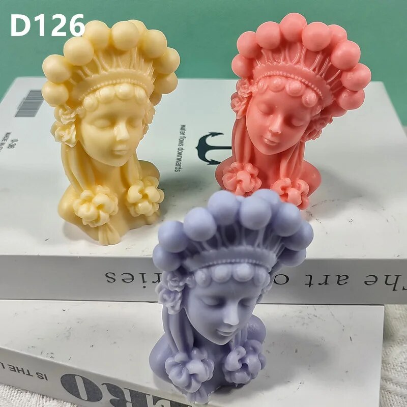 Pearl Girl Candle Mould for Handmade Candles