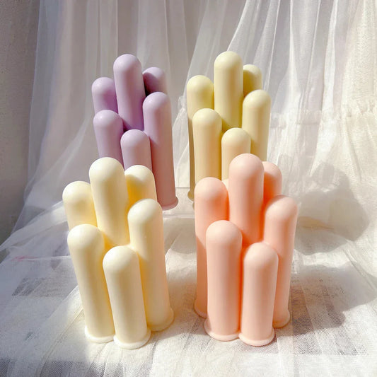 Geometric Irregular Pillar Cylinder Candle Mould