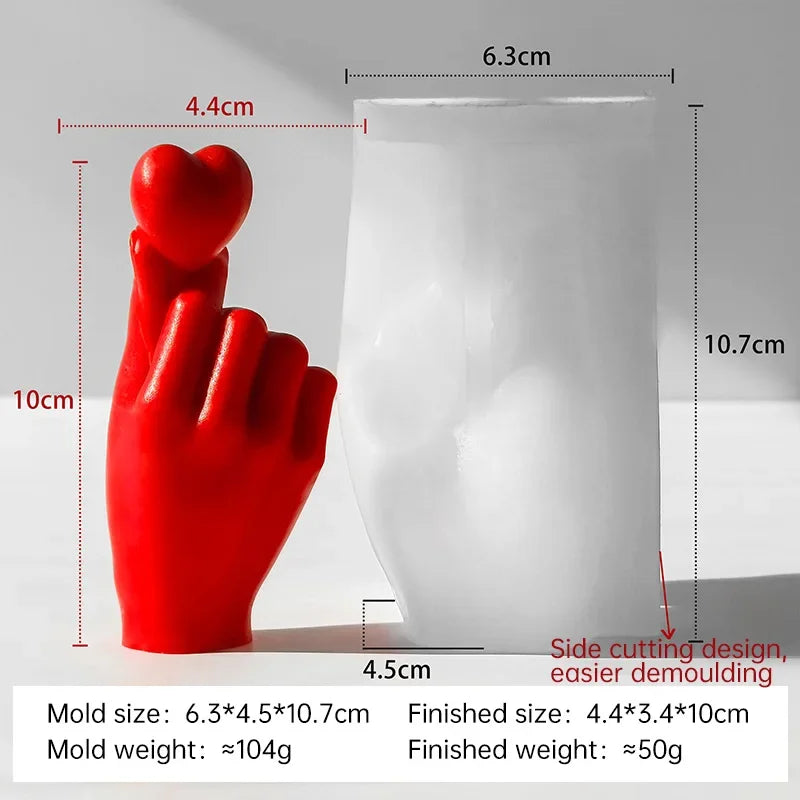 Finger Heart Candle Mould – Express Love Creatively