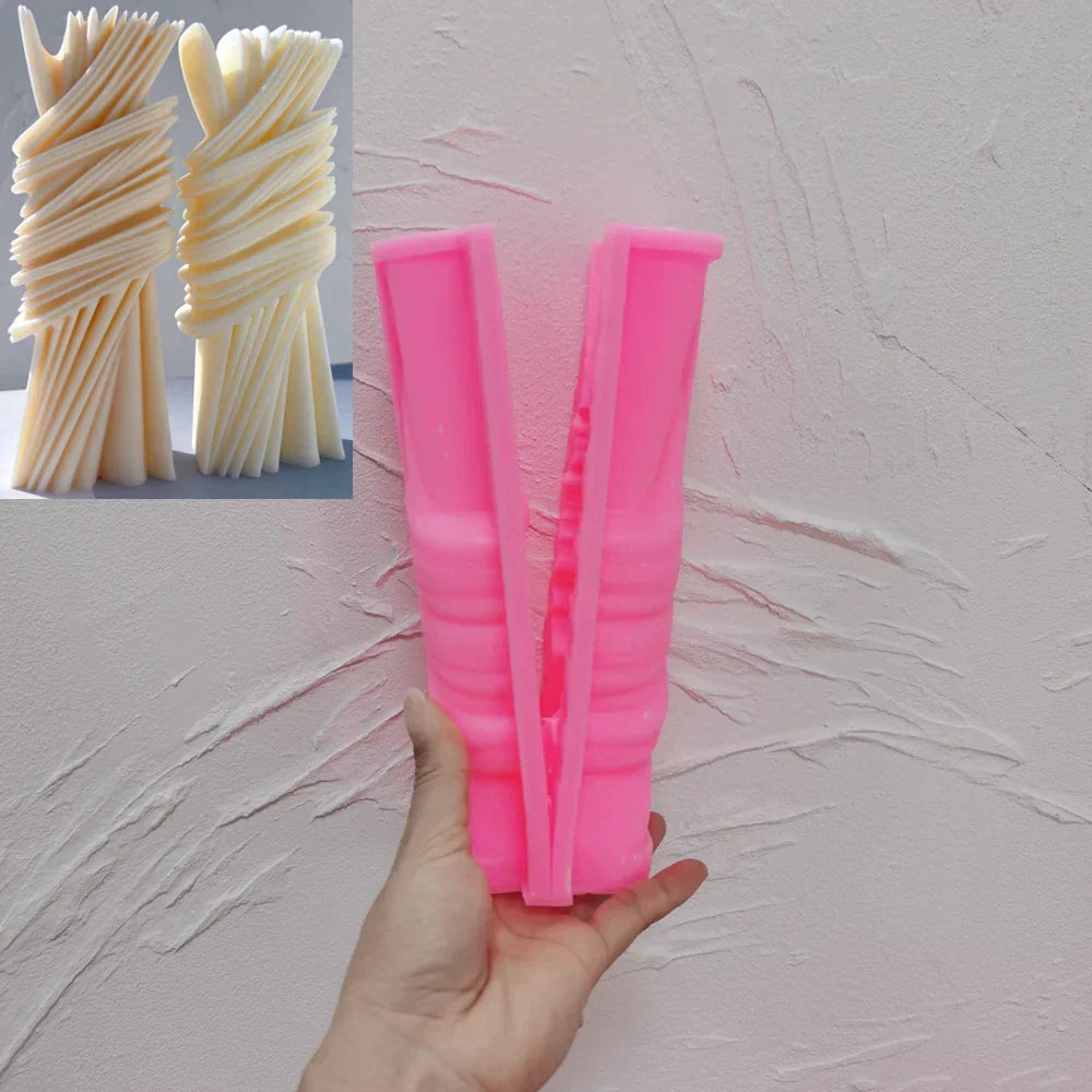 Abstract Geometric Pillar Candle Mould