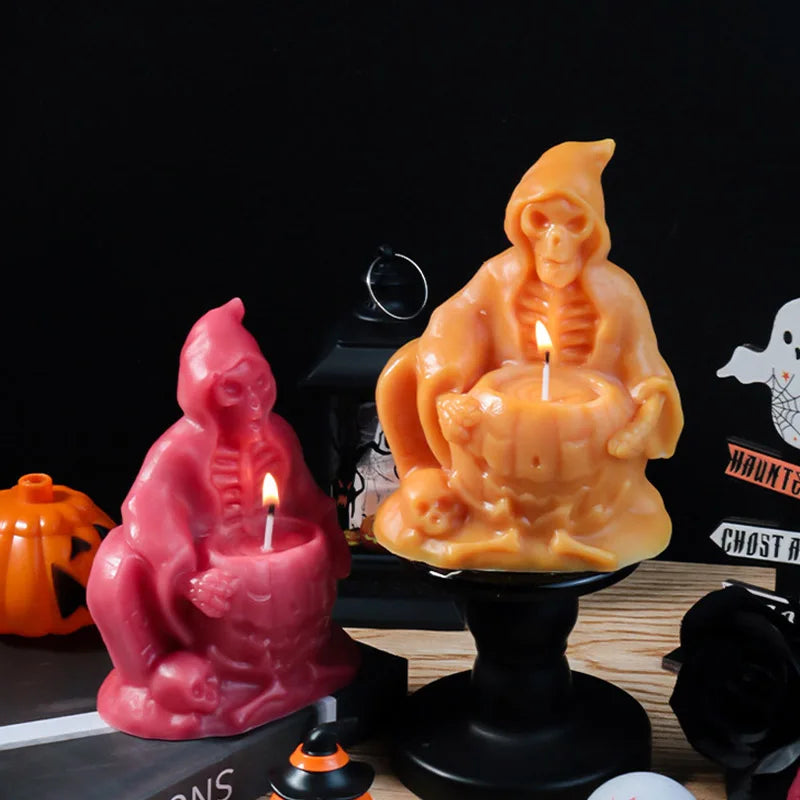 Halloween Death Skull Candle Silicone Mould