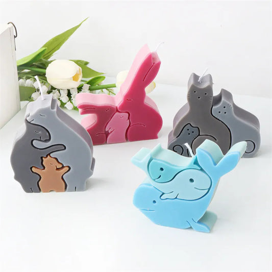 Mother's Day Cute Animals Series Candle Moulds
