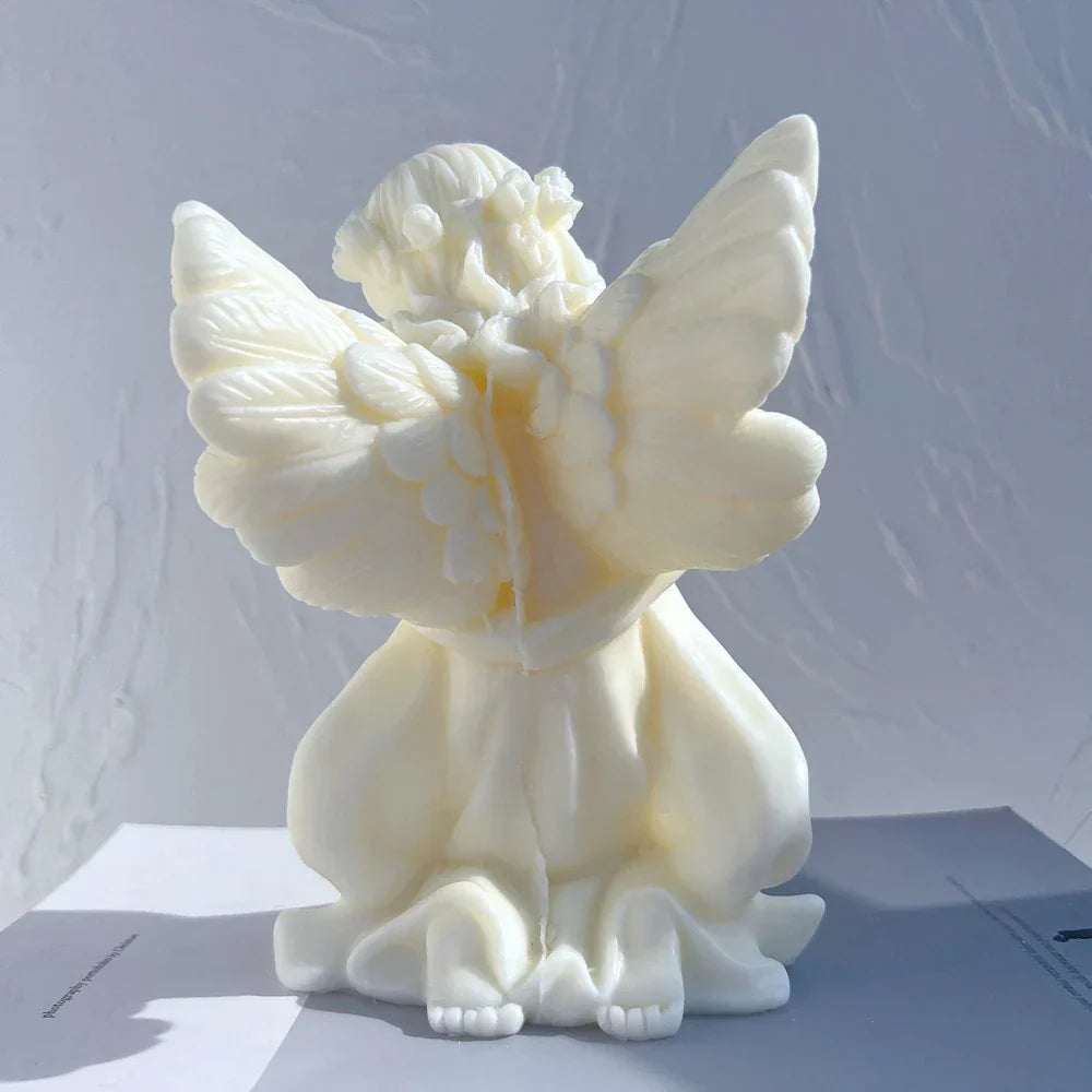 Cherub Praying Peace Angel Candle Mould Silicone