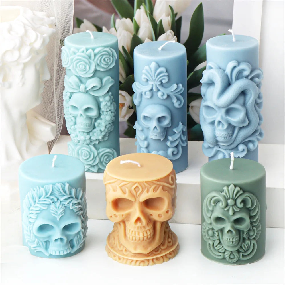 DIY Skull Candle Mould for Halloween Decor