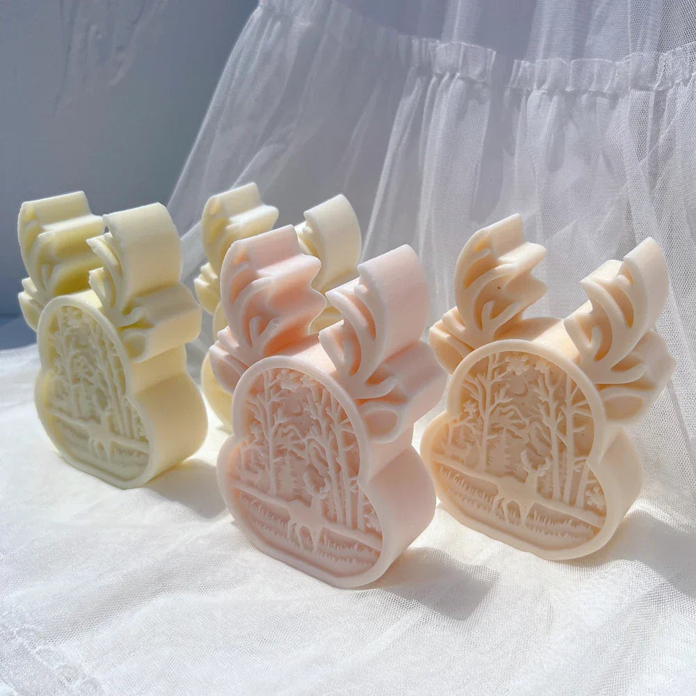 Christmas Reindeer Silicone Candle Mould
