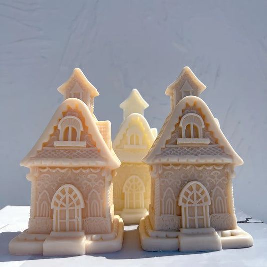Christmas Gingerbread Home Candle Silicone Mould