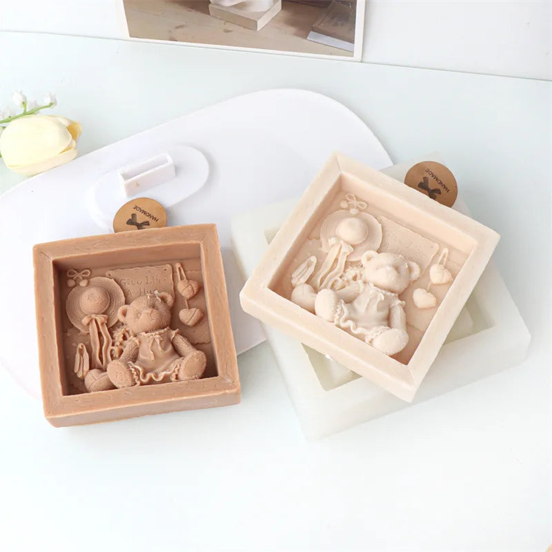 DIY Photo Frame Bear Candle Mould