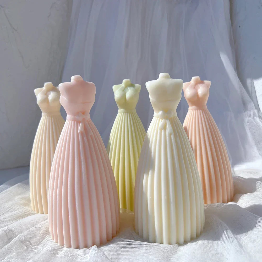 Wedding Dress Silicone Candle Mould