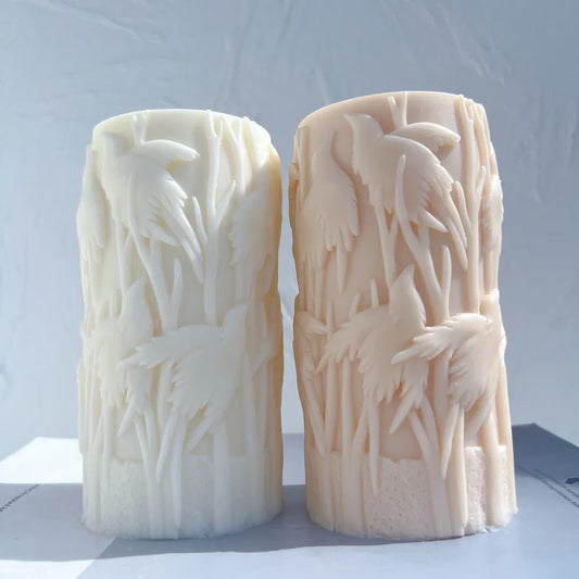 Bird Pillar Candle Mould Silicone