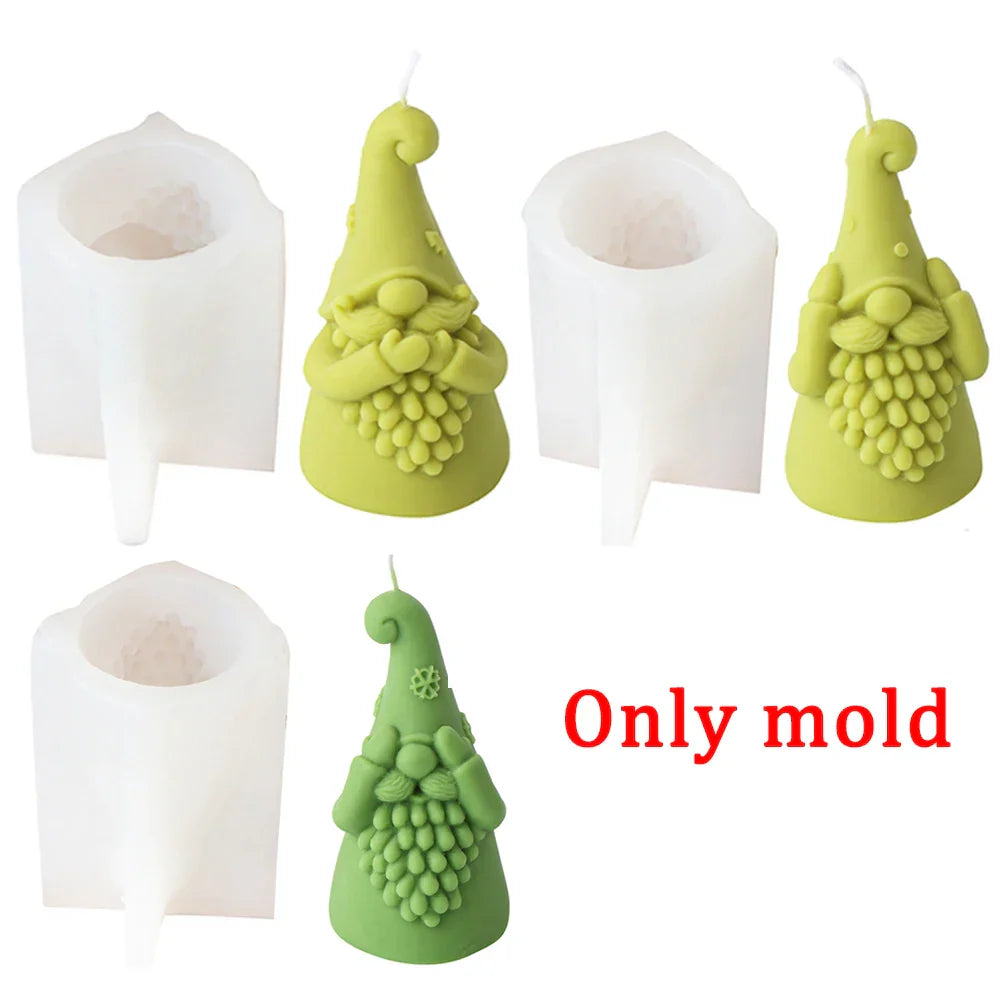 Christmas Santa Claus Candle Silicone Mould - 8 Styles