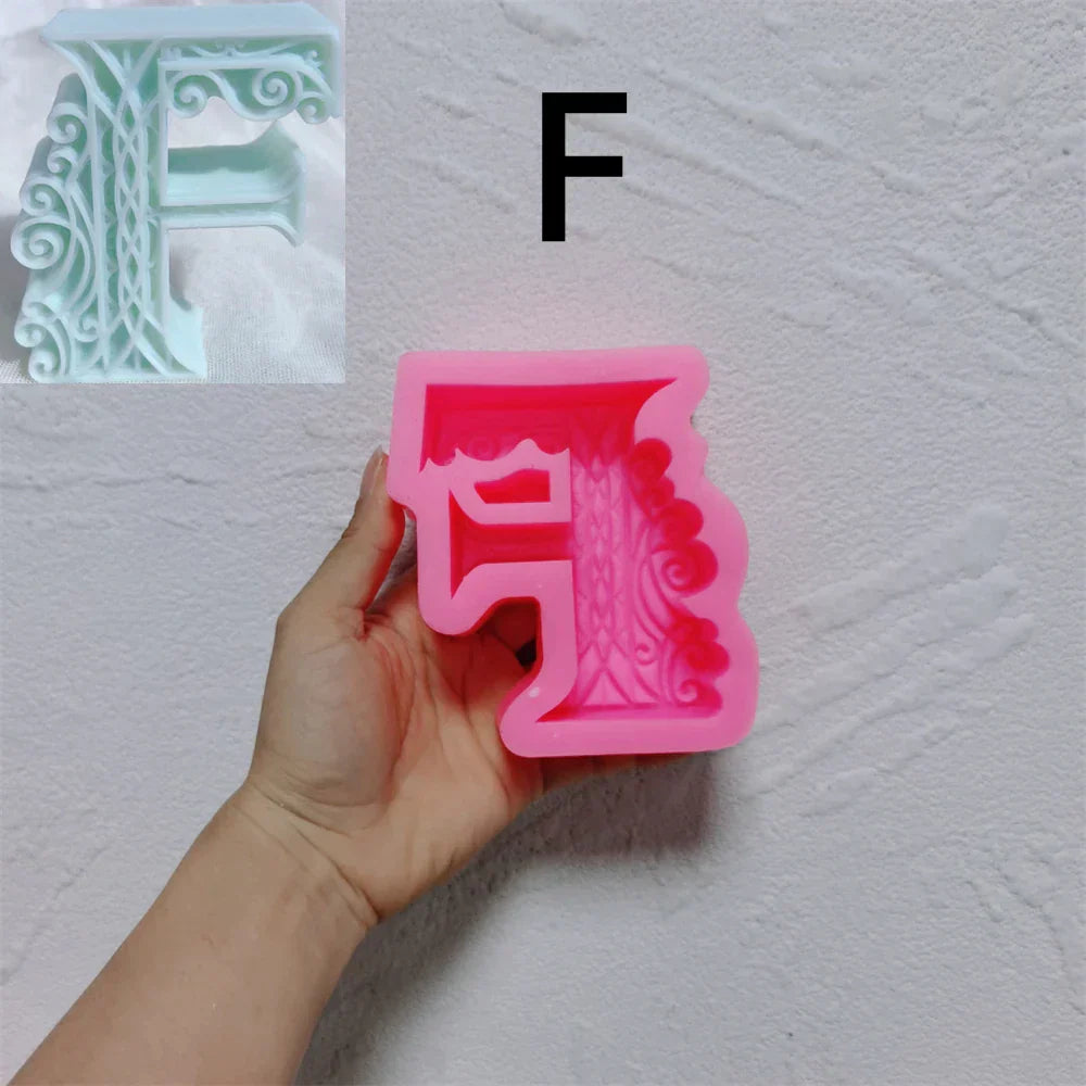 Floral Alphabet Candle Moulds