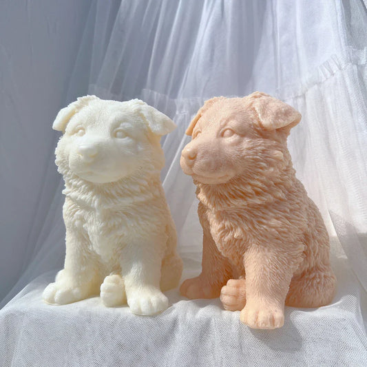 Alsatian German Shepherd Puppy Candle Mould