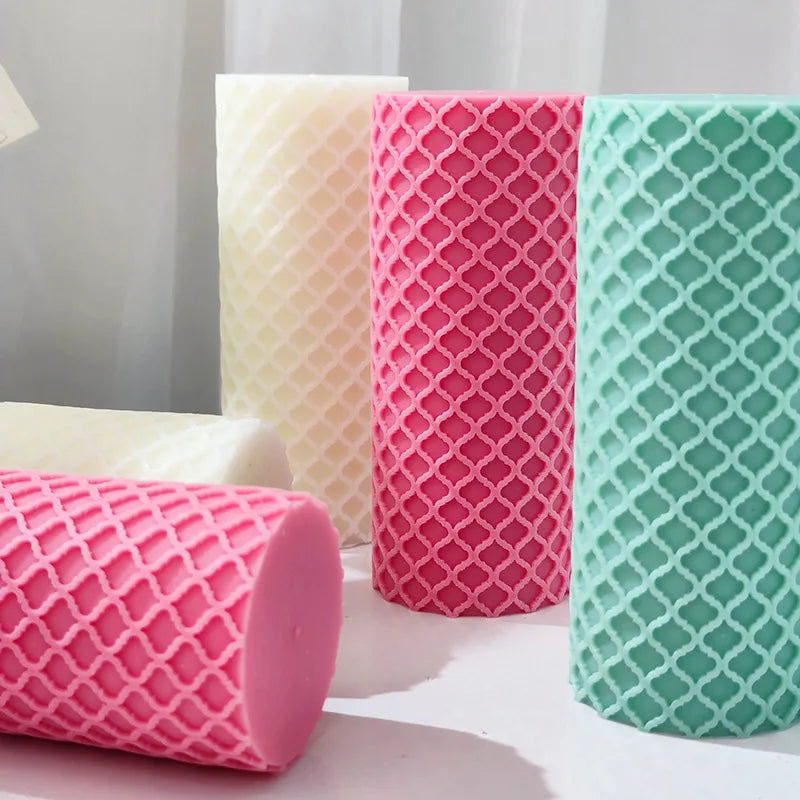 Arabesque Design Pillar Candle Silicone Mould