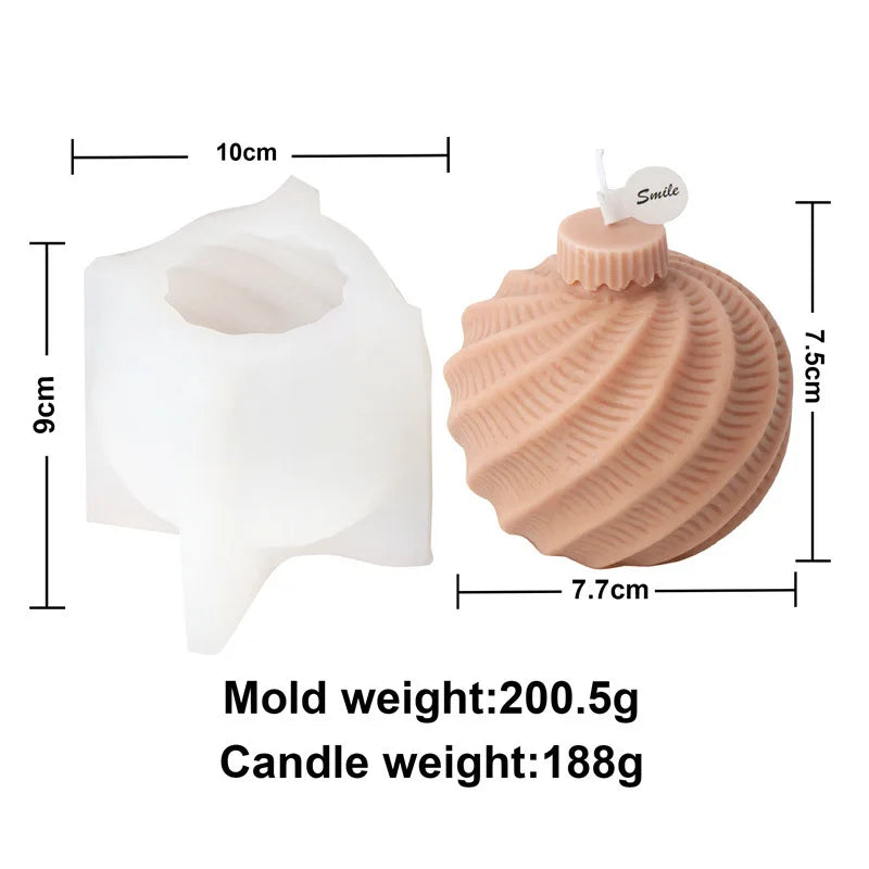 Festive Christmas Bauble Candle Moulds