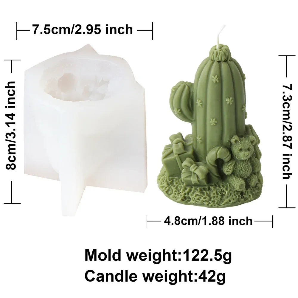 Christmas Cactus Silicone Candle Moulds