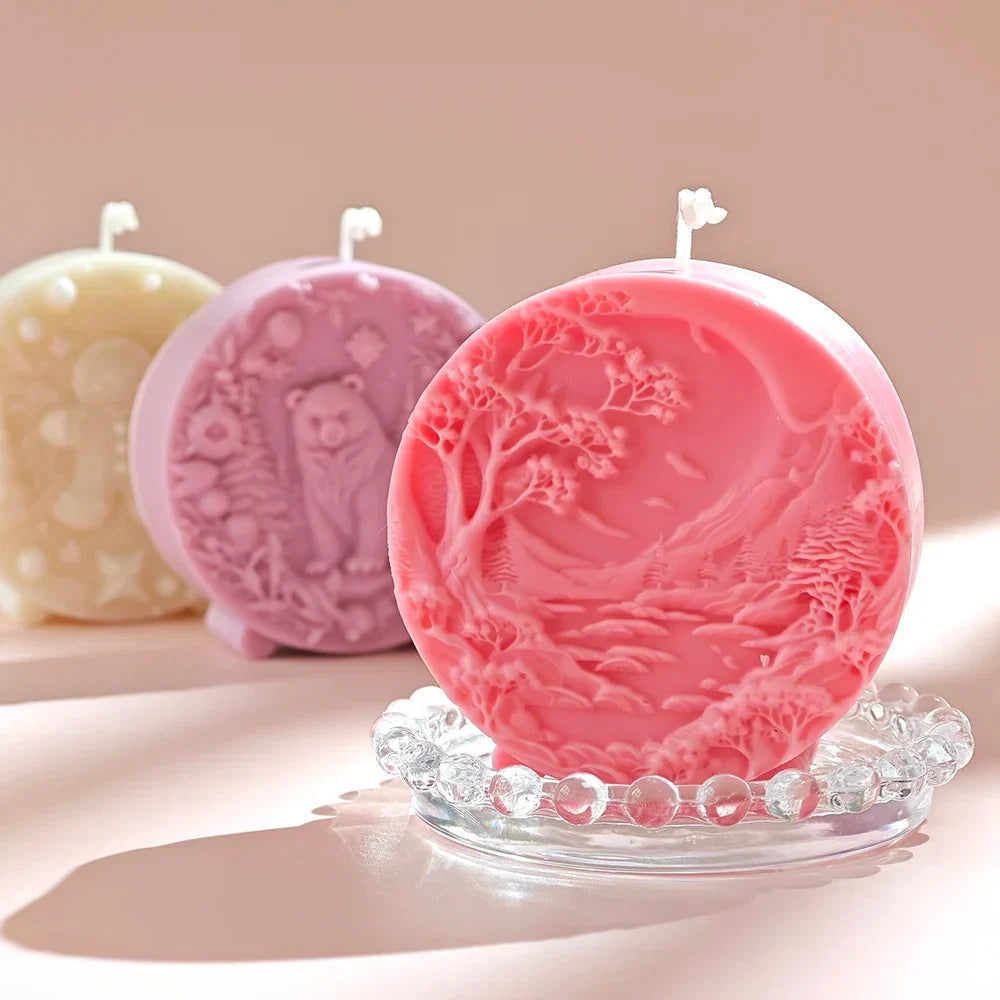 Winter Bear Gingerbread man Candle Mould