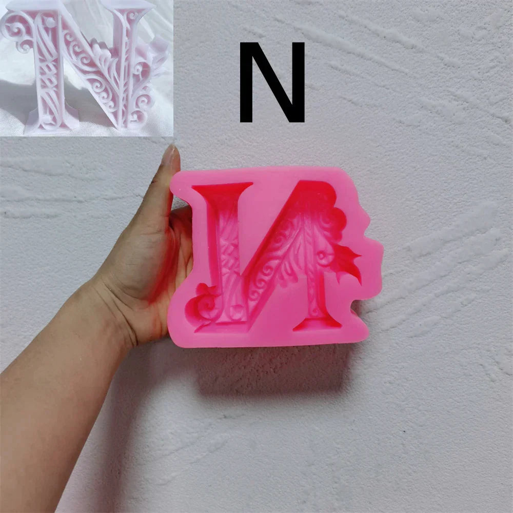 Floral Alphabet Candle Moulds