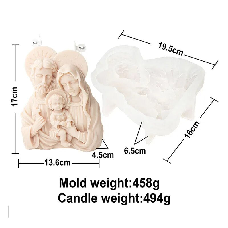 Jesus Family Candle Mould
