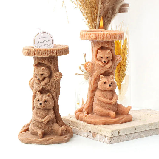 Stump Bear Silicone Candle Mould