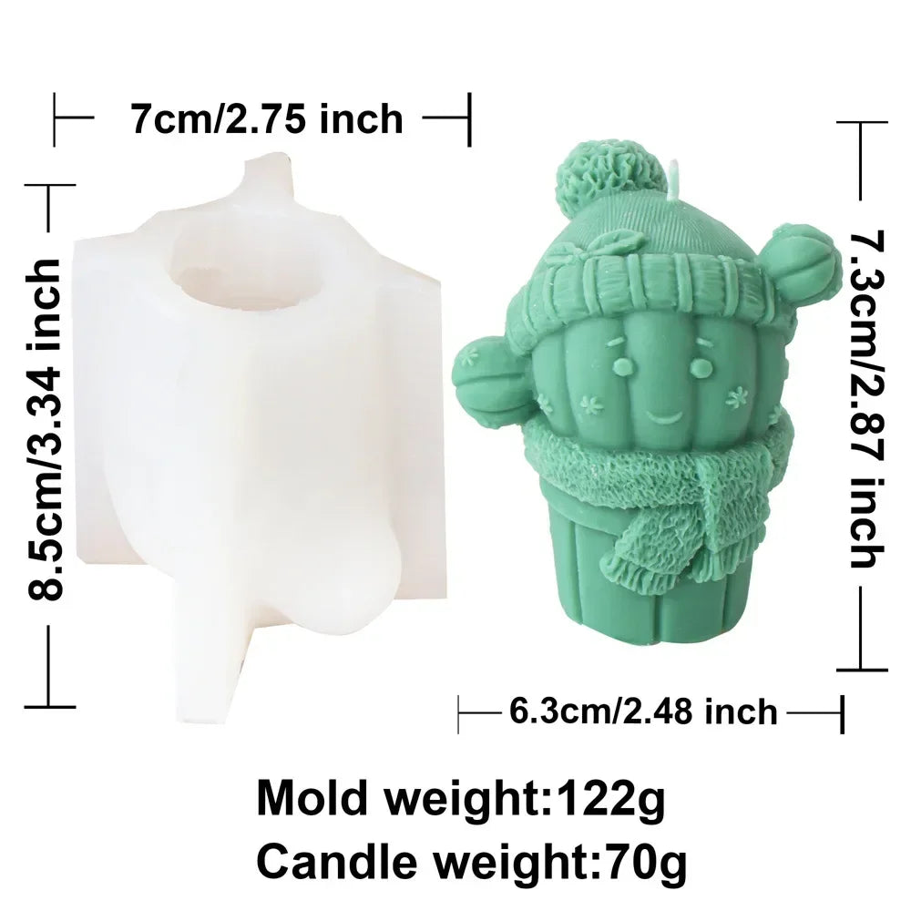 Christmas Cactus Silicone Candle Moulds