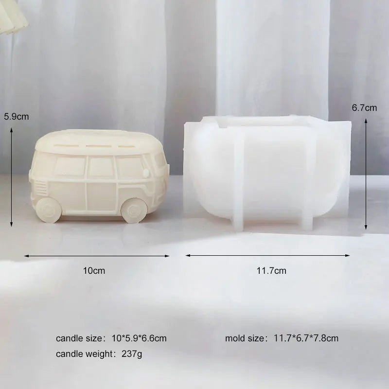 Retro Camper Van Silicone Candle Mould