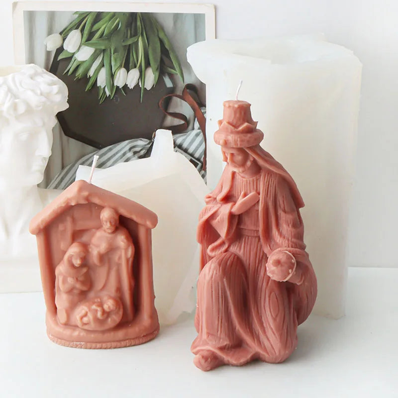Jesus's Family Candle Silicone Mould