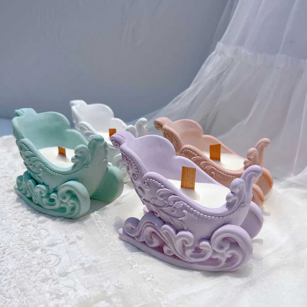 Christmas Sleigh Silicone Candle Vessel Mould