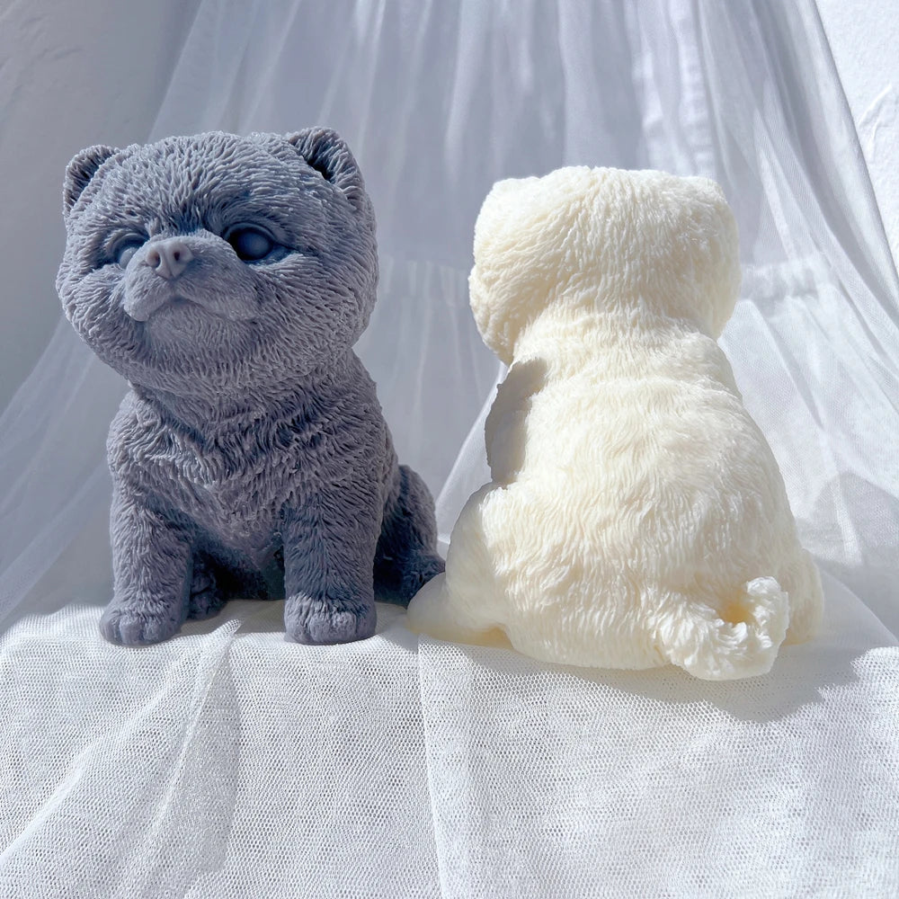 Pomeranian Dog Puppy Candle Mould