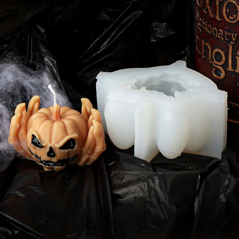 Halloween Devil Pumpkin Skull Candle Mould
