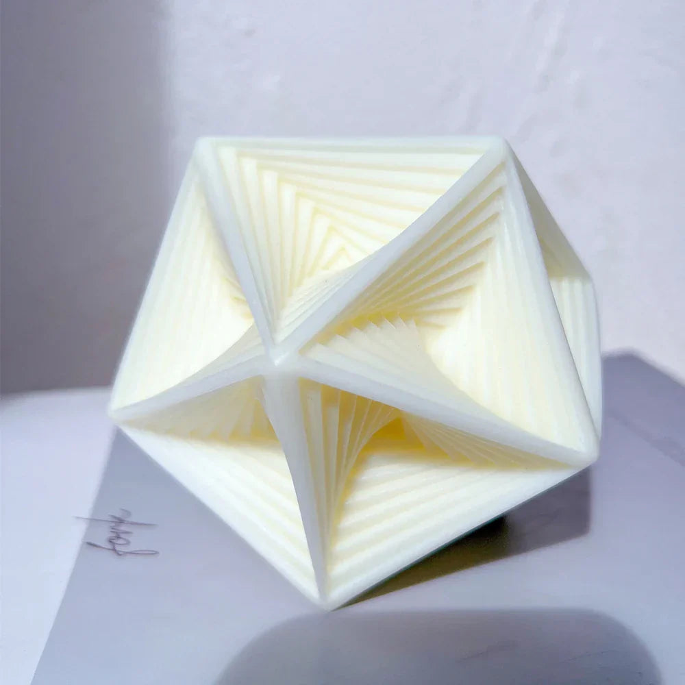 Geometric Five Pointed Star Candle Mould - Pentagram Design
