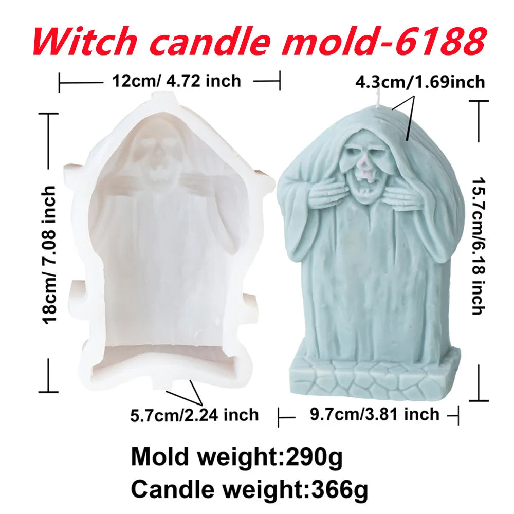 Strange Halloween Silicone Candle Mould