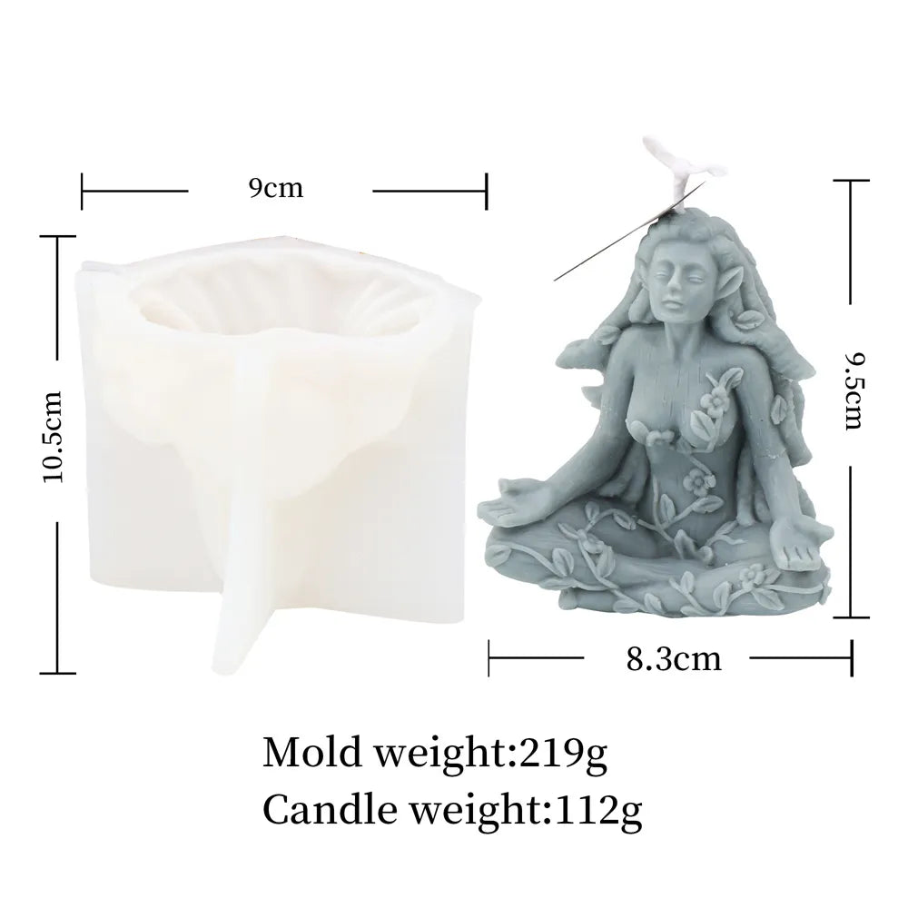 Triple Moon Goddess Cerridwen Candle Mould