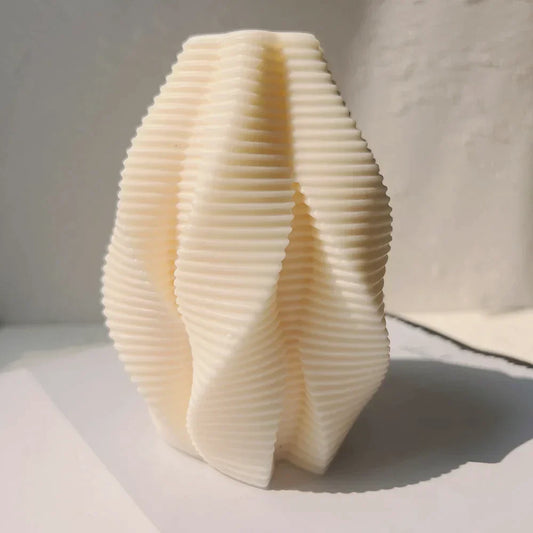 Ribbed Swirl Silicone Candle Mould