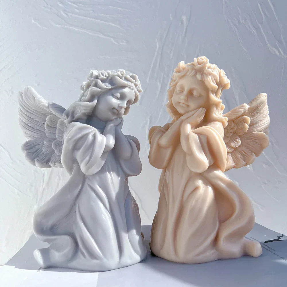 Cherub Praying Peace Angel Candle Mould Silicone