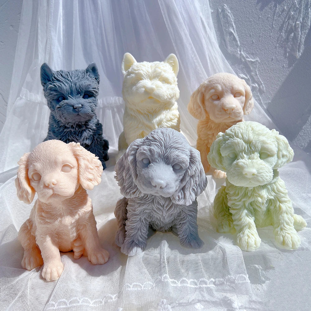Puppy Candle Moulds Silicone