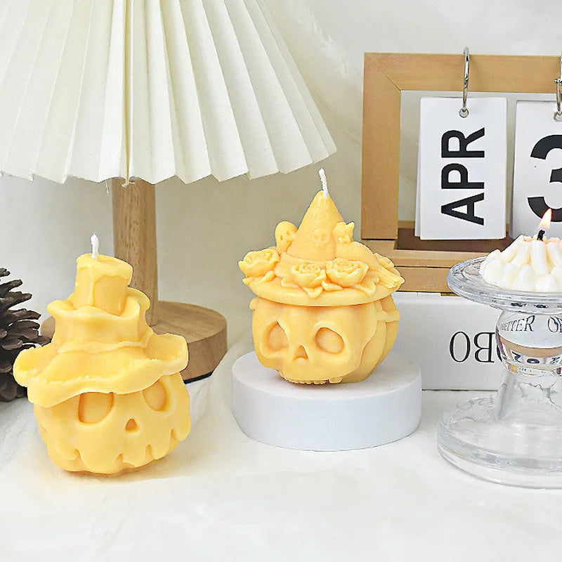 3D Evil Pumpkin Candle Mould