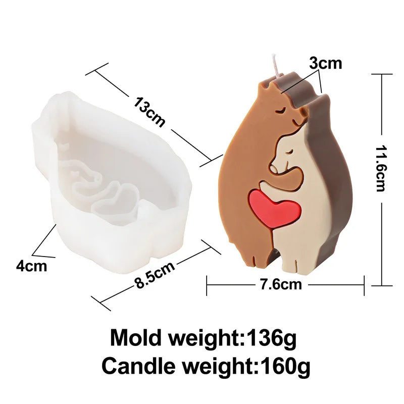 Mother's Day Cute Animals Series Candle Moulds