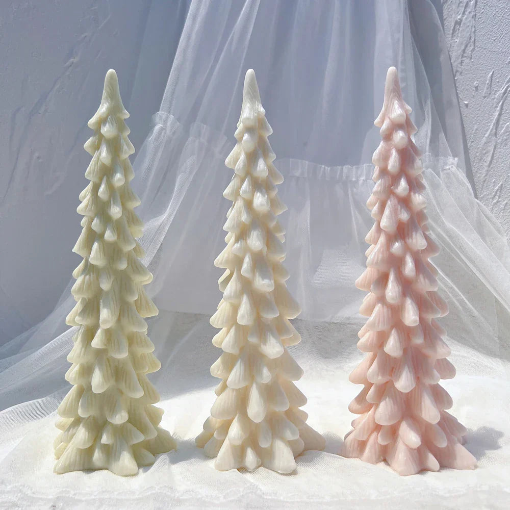 24.5CM Tall Christmas Tree Silicone Candle Mould
