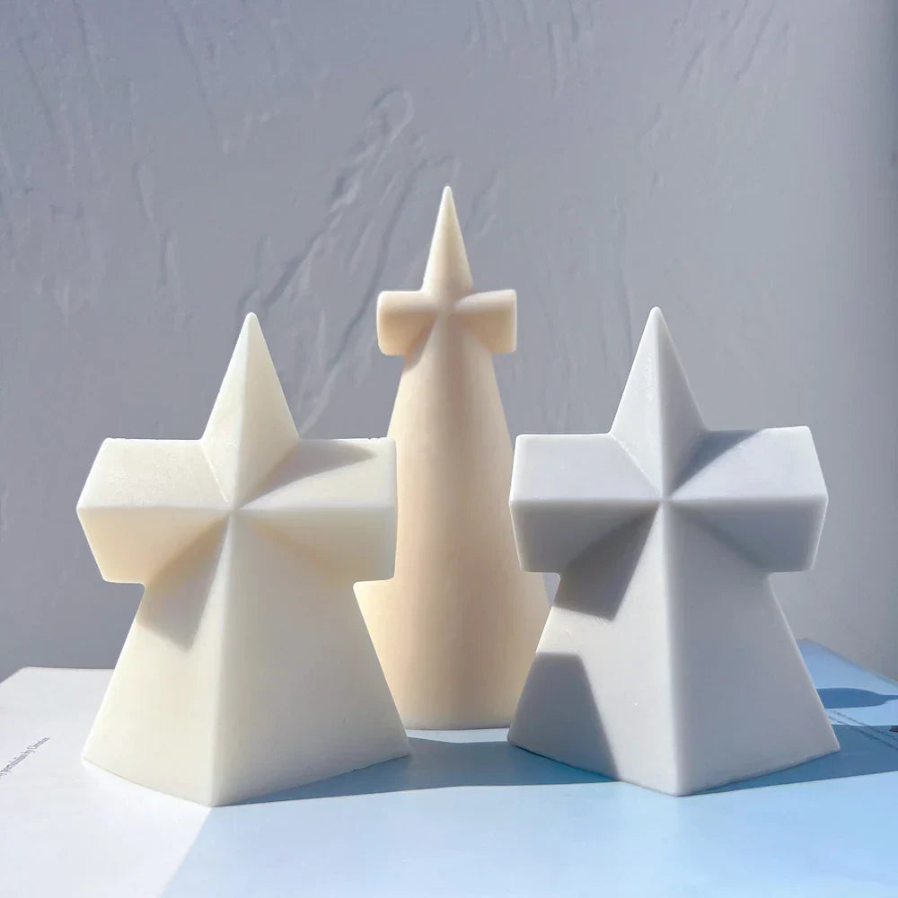 Geometric Cross Shaped Silicone Candle Mould