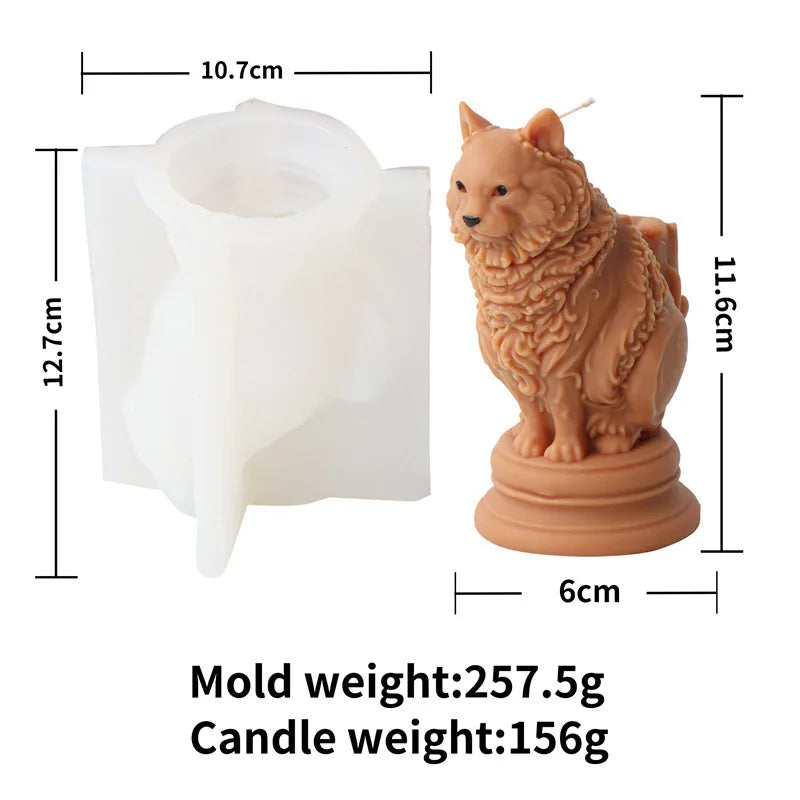 Adorable Ragdoll Cat Candle Mould