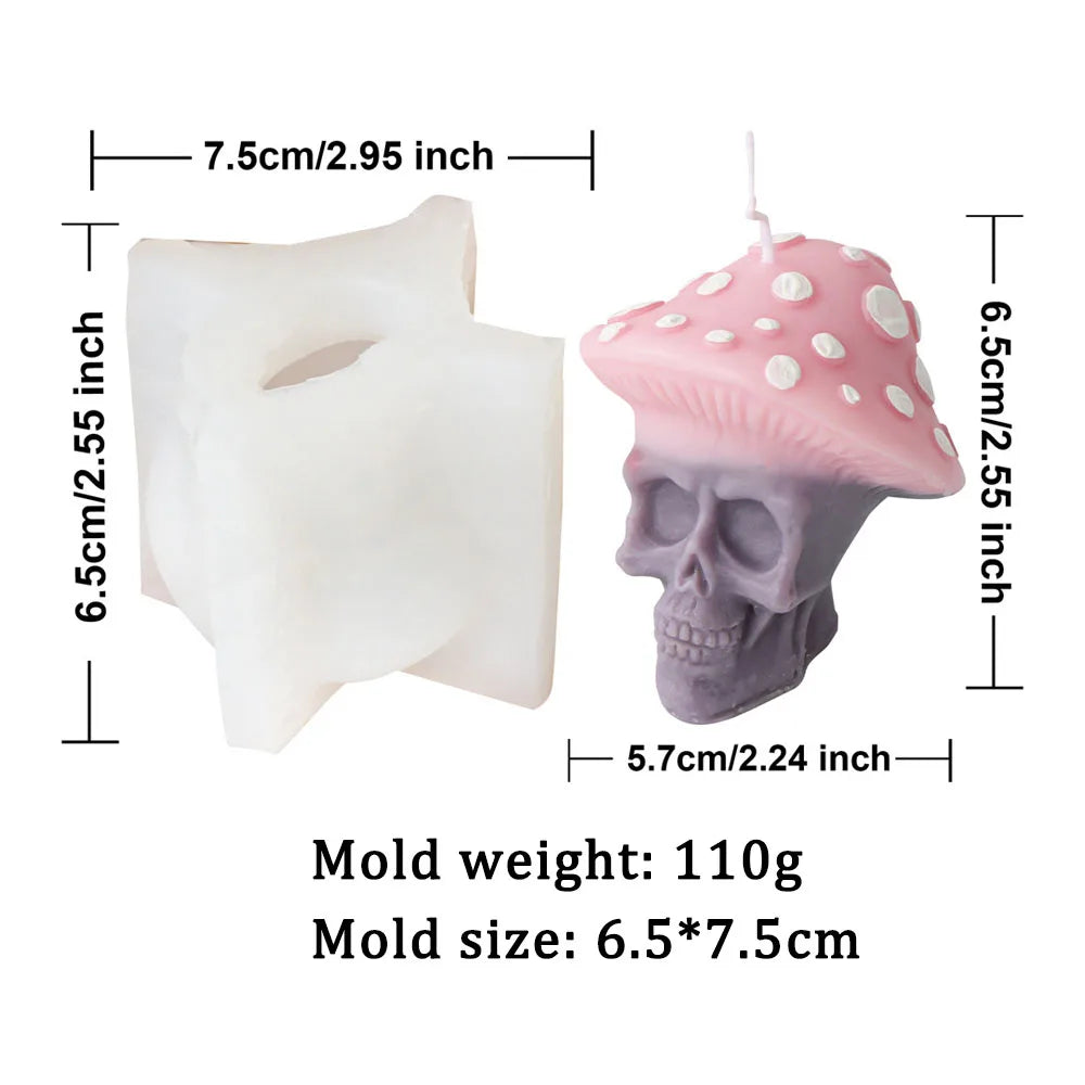 DIY Halloween Evil Pumpkin Skull Candle Mould
