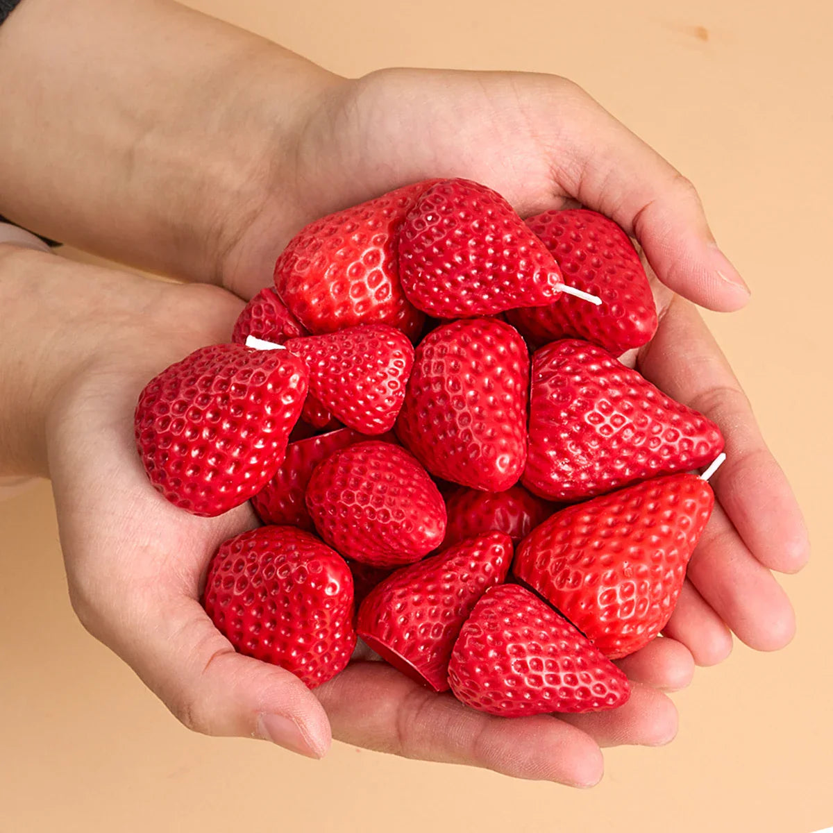 Strawberry Shaped Silicone Candle Mould 4PCS/1PC S/M/L