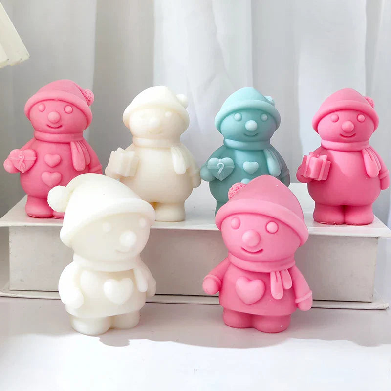 Scarf Snowman Candle Mould