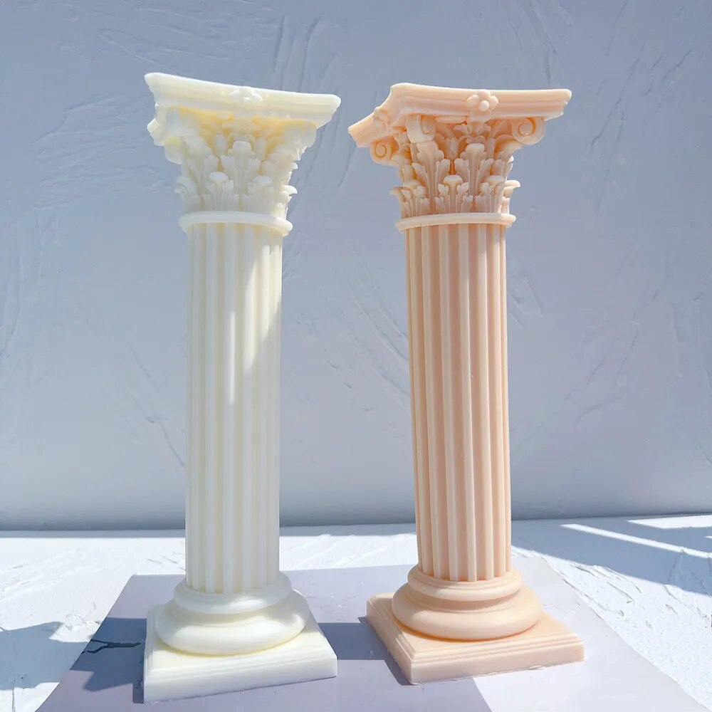 Classic Corinthian Pillar Roman Column Candle Mould