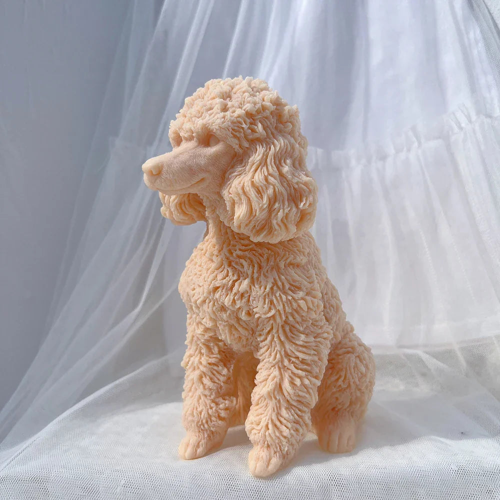 Poodle Dog Puppy Candle Mould