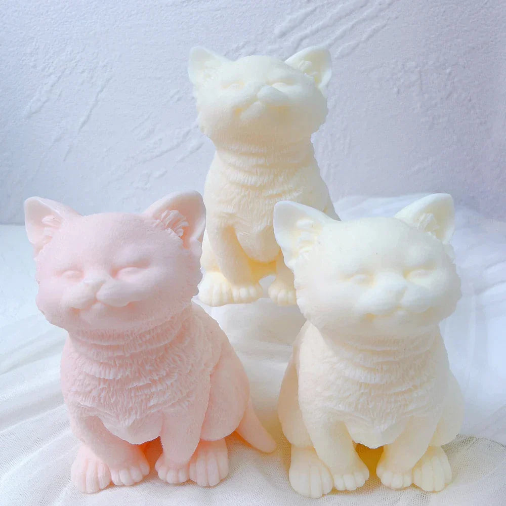 Kitten Candle Mould Silicone