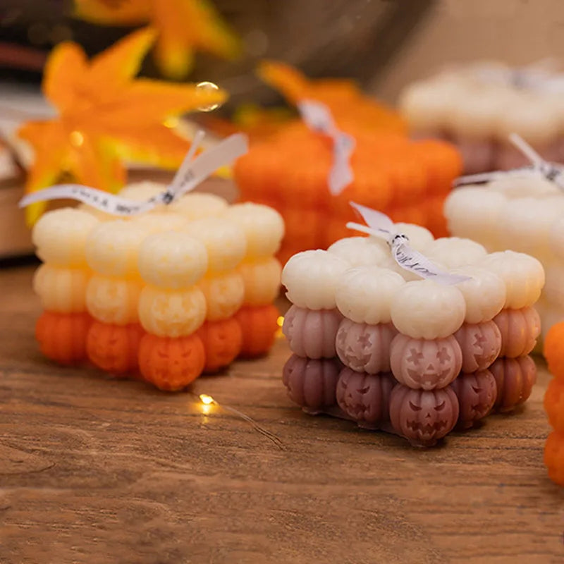 Skull Pumpkin Rubik's Cube Candle Mould