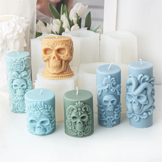 DIY Skull Candle Mould for Halloween Decor